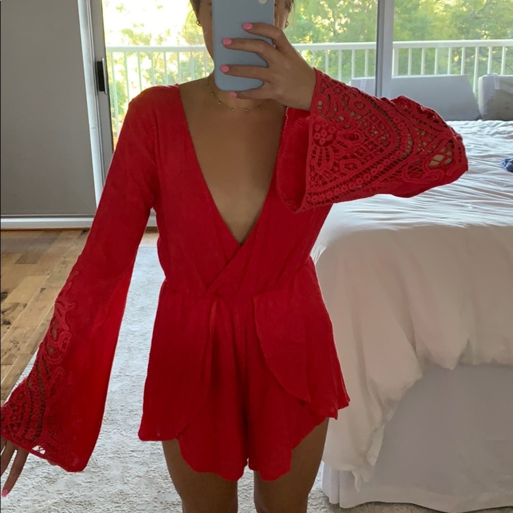 Strawberry Red Romper